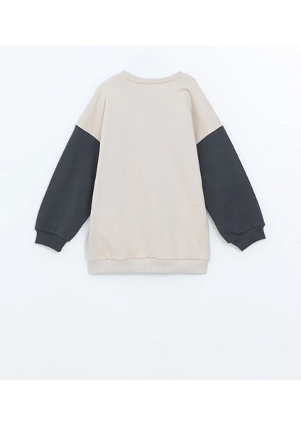 Lcw Kids Gri Bisiklet Yaka Uzun Kollu Baskılı Erkek Bebek Sweatshirt ve Eşofman Alt 2'li Takım modelleri