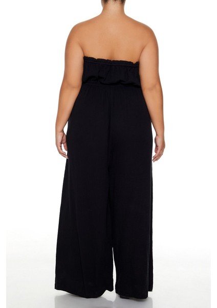 Plus Size Wide-Leg Tulum fırsatları