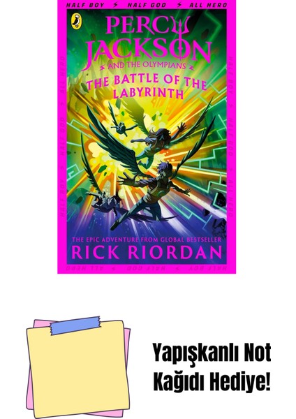 Percy Jackson And The Battle Of The Labyrinth (Book 4) + Yapışkanlı Not Kağıdı