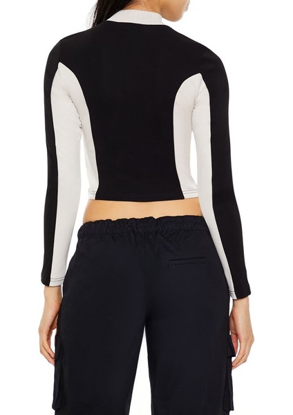 Iki Renkli Crop Hırka modelleri