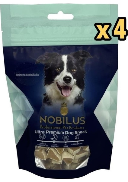 Köpek Ödül Maması Tavuklu Sushi 80 gr x 4 Adet