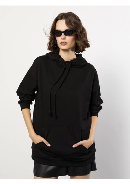 Lcw Vision Siyah Kadın Hoodie