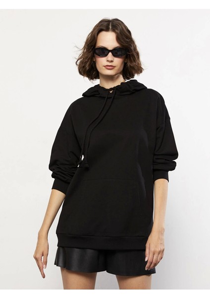 Lcw Vision Siyah Kadın Hoodie fırsatları