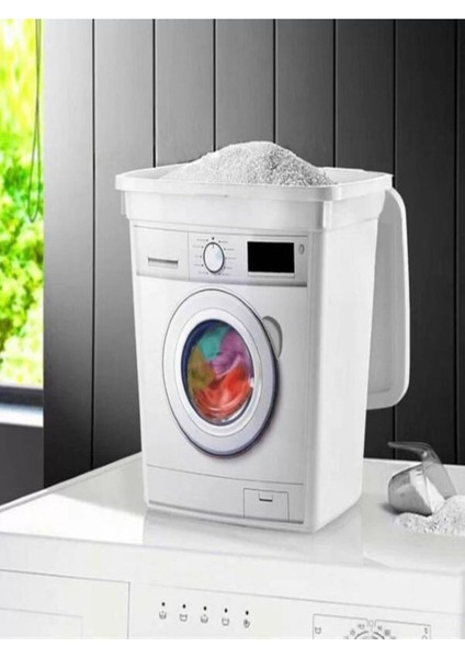 Çamaşır Makinesi Görünümlü Deterjan Kutusu Beyaz 3,5 Lt 2 Adet