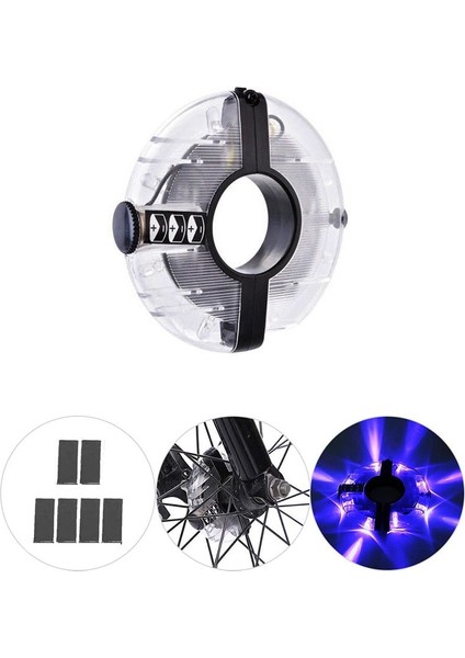 JY-2609 Bisiklet Hazne Işığı – 8 Led, Pilli, Arka Tekerlek Göbeği
