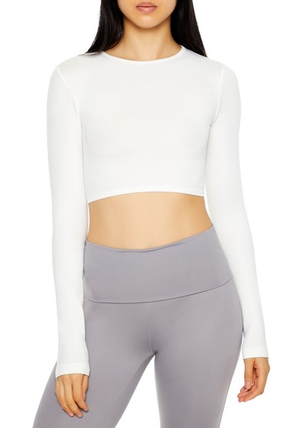 Dikişsiz Uzun Kollu Crop Tişört