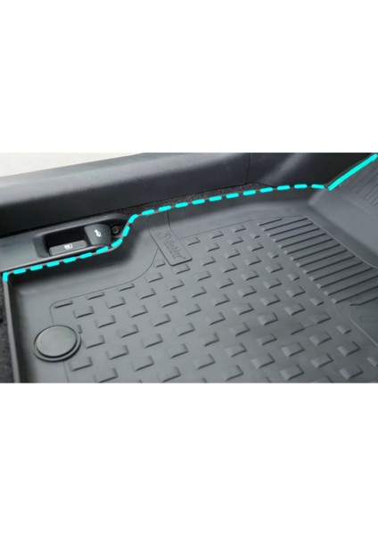 Toyota Corolla Sedan 2007-2012 4.5D Havuzlu Paspas Siyah