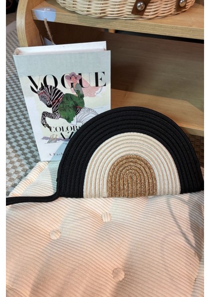 Moss Fermuarlı Hasır Jüt Vegan Clutch Çanta fiyatları