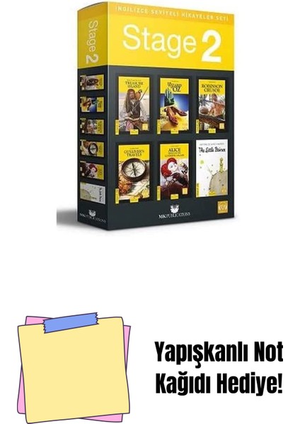 Ingilizce Hikaye Seti Stage 2 (6 Kitap Takım) + Yapışkanlı Not Kağıdı