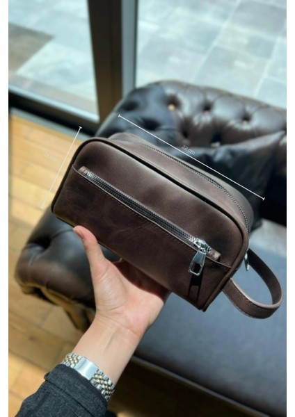 Private Collection Kişiselleştirilebilir Kahve Rengi Hakiki Deri El Çantası (22X12X10)