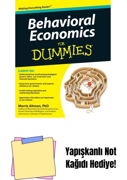Behavioral Economics For Dummies + Yapışkanlı Not Kağıdı