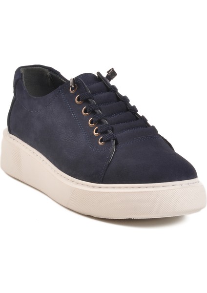 Lacivert Nubuk Hakiki Deri Erkek Günlük Ayakkabı A-55 M