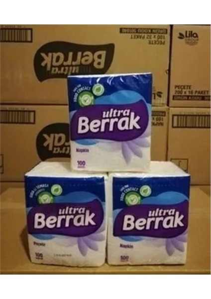 Berrak Ultra Servis Peçetesi 3'LÜ Peçete 100 Yaprak