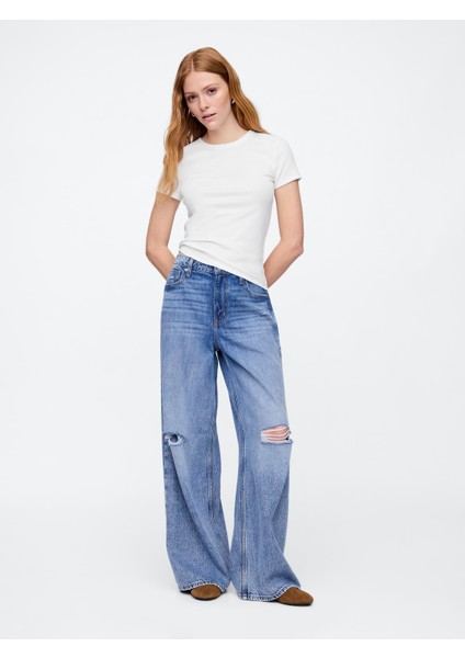 Kadın Beyaz Soft Crewneck T-Shirt fırsatları