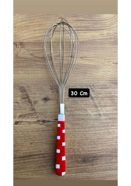 Paslanmaz Çelik Metal Çırpma Teli – Yumurta, Kek ve Hamur Karıştırma Mutfak Aleti 30 cm