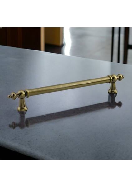 Mobilya Çekmece Mutfak Dolabı Dolap Kapak Kulpları Kulb Kulpu Metal Antik Sarı Kulp 192 mm fırsatları