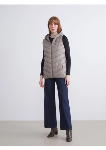 Lcwaıkıkı Classic Kapüşonlu Kadın Şişme Yelek (W5)