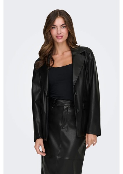 Kadın Onlverona Deri Ceket 15350362 Siyah fiyatları