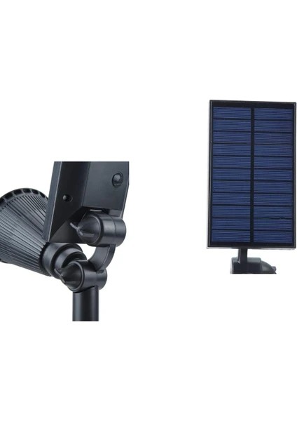 2 Adet 7 Watt Solar Güneş Enerjili Kazıklı Çim Armatür Amber Rgb CT-7310 modelleri