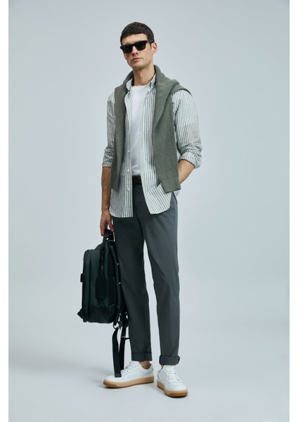 Erkek Helt 5 Cep Slim Fit Spor Pantolon 111190347 Koyu Yeşil