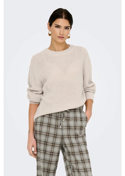 Kadın Onlmılouz Bisiklet Yaka Örme Kazak 15361110 Ekru fiyatları