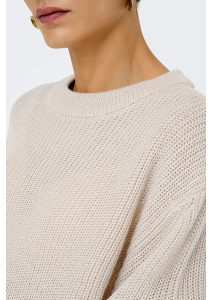 Kadın Onlmılouz Bisiklet Yaka Örme Kazak 15361110 Ekru fırsatları