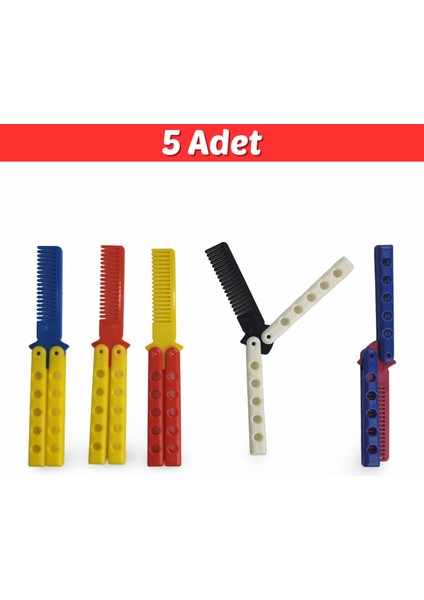 5’li Tarak Şeklinde Plastik Stress Oyuncak Seti – Katlanabilir Mini Araç – Çocuklar Için Eğlenceli