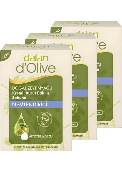 D'olive Doğal Zeytinyağlı Kremli Vücut Bakım Sabunu 100 gr x 3 Adet