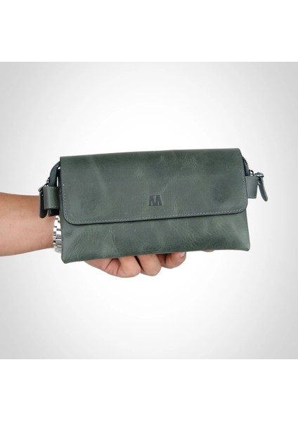 Kişiselleştirilebilir Hakiki Deri Unisex El Çantası – Bilek Tutma Kayışlı