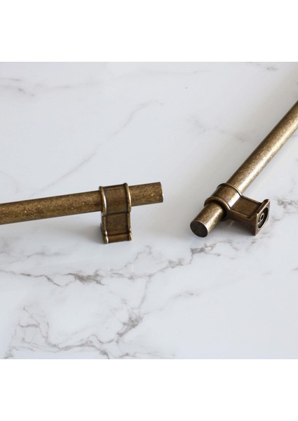 Mobilya Mutfak Çekmece Dolap Kulpu Kulbu Kulpları Eskitme Antik Sarı Metal 192 Mm-19.2 cm fırsatları