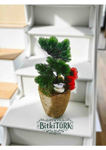 -Yapay Orman Dekoratif Saksıda Iç Mekan Ofis Cafe Hediye