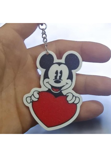 Mickey Kalp Sevimli Figür Karakter Anahtarlık