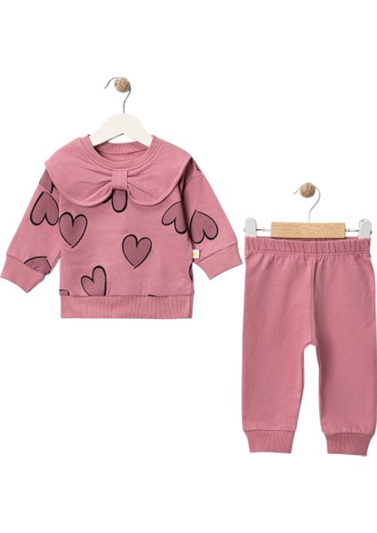 Kalpli Yakalı Kız Bebek Takım