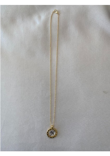 N Harfli Kolye Altın Renk fırsatları