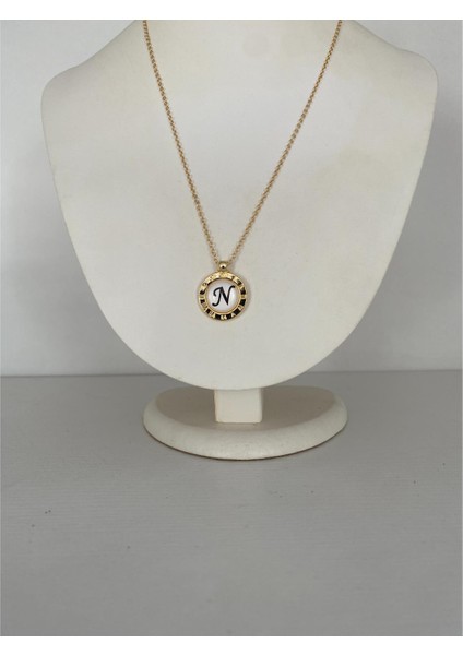 N Harfli Kolye Altın Renk indirimleri