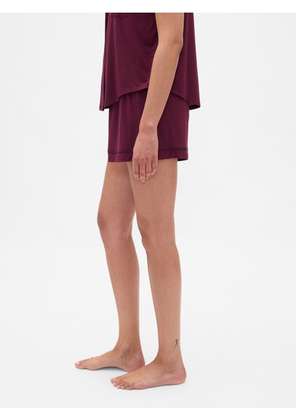 Kadın Bordo Modal Pijama Şort indirimleri