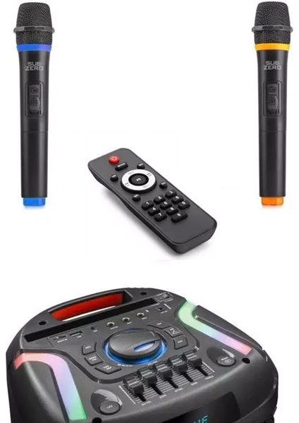 Büyük Boy Bluetooth Hoparlör 40000WATTS Speaker 8x2 Çift Hoparlör 2 Mikrofonlu 3600MAH Parti Boy modelleri