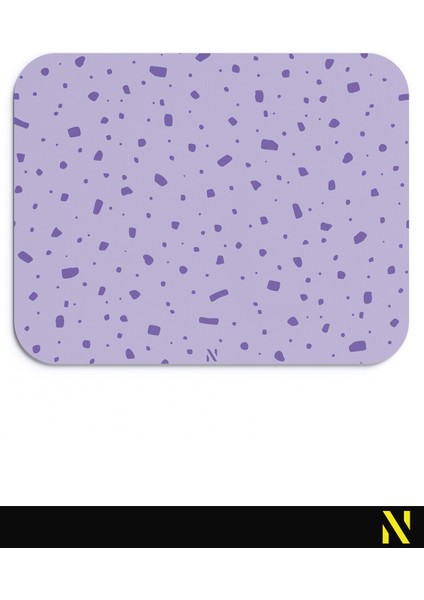 Mor Desenli Ergonomik Mouse Pad - 23 cm x 19 cm - Kaydırmaz Taban Ev ve Ofis Kullanımı Için Ideal Fare Altlığı Mousepad