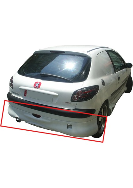 206 Makyajsız Kasa Arka Tampon Eki (( Boyasız ))