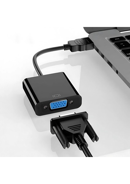HDMI To VGA Görüntü Kablosu (Sesli) Monitör-Pc Kablosu