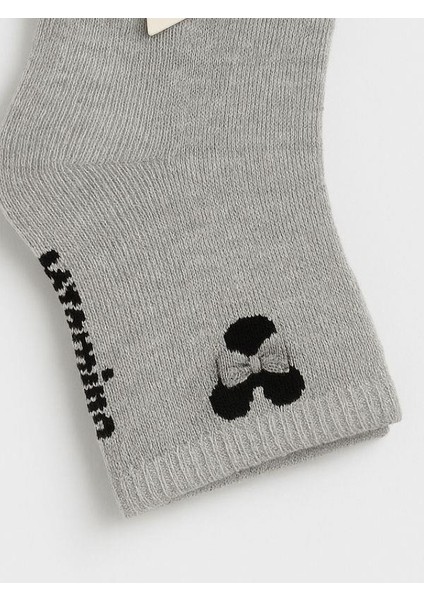 Kız Çocuk Pamuklu Petek Kumaş Fiyonklu Soket Çorap modelleri