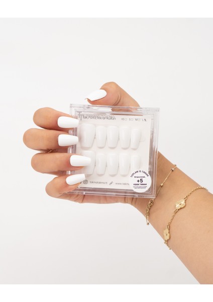 Tekrar Kullanılabilir El Yapımı Protez Takma Tırnak TT1423 - Gizem Dokusu 15'li