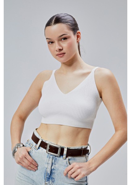 Hakiki Deri Kadın Kemeri 3cm Eskitme Toka