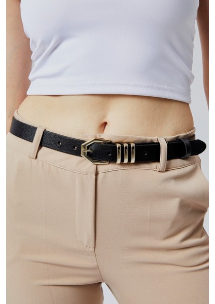 Hakiki Deri 3 Köprülü Sarı Toka Kadın Kemeri 2,5cm fiyatları