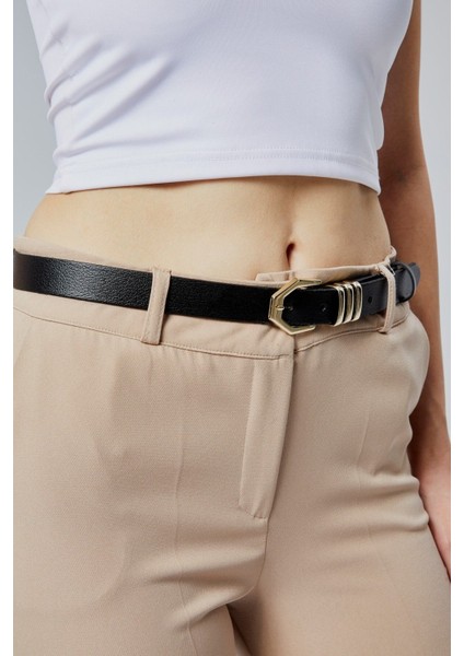 Hakiki Deri 3 Köprülü Sarı Toka Kadın Kemeri 2,5cm fırsatları