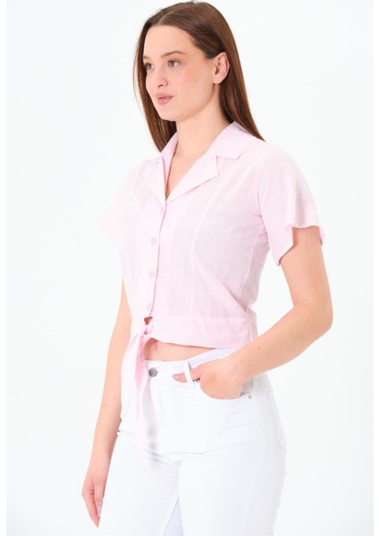 Önü Bağlamalı Gömlek Pembe fiyatları