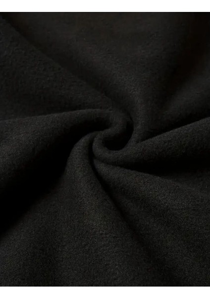 Basit Kalp Çizim Baskılı Bisiklet Yaka Siyah Sweatshirt indirimleri
