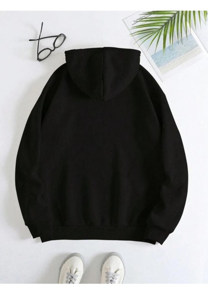 Şapkalı Penguen Desenli 2 Iplik Şardonlu Cepli Kapüşonlu Sweatshırt fiyatları