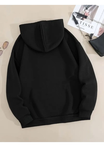 Sevimli Köpek Leopar Kalpli Baskılı 2 Iplik Şardonlu Kapüşonlu Cepli Sweatshirt fiyatları