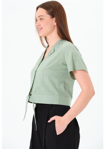 Önü Bağlamalı Gömlek Yeşil fiyatları